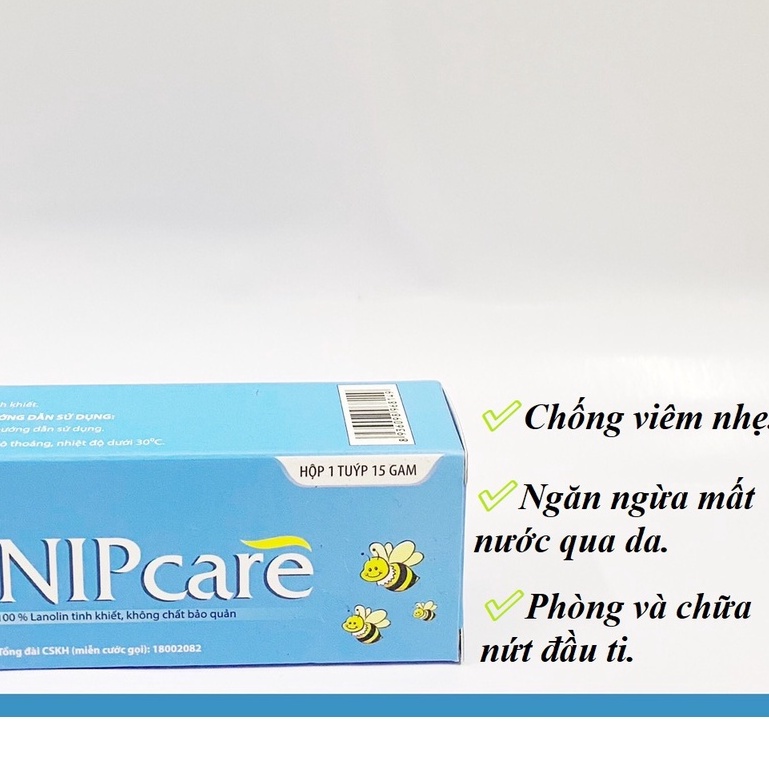 Kem Bôi Nứt Đầu Ti NIPCARE Phòng Và Giảm Nứt Đầu Ti An Toàn Tuyệt Đối Cho Trẻ Sơ Sinh