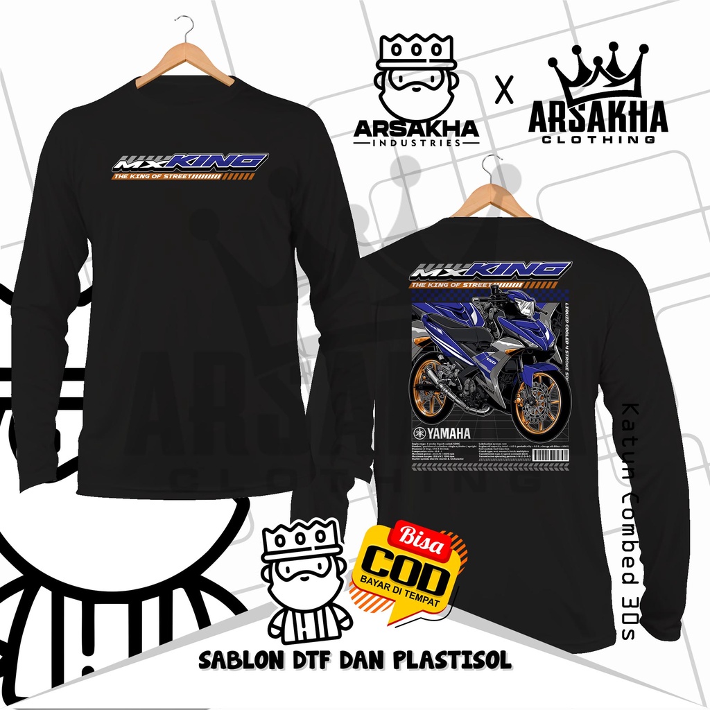 Áo Thun Tay Dài In Chữ Yamaha Mx King 150 Blue The King Of Street V2 Thời Trang