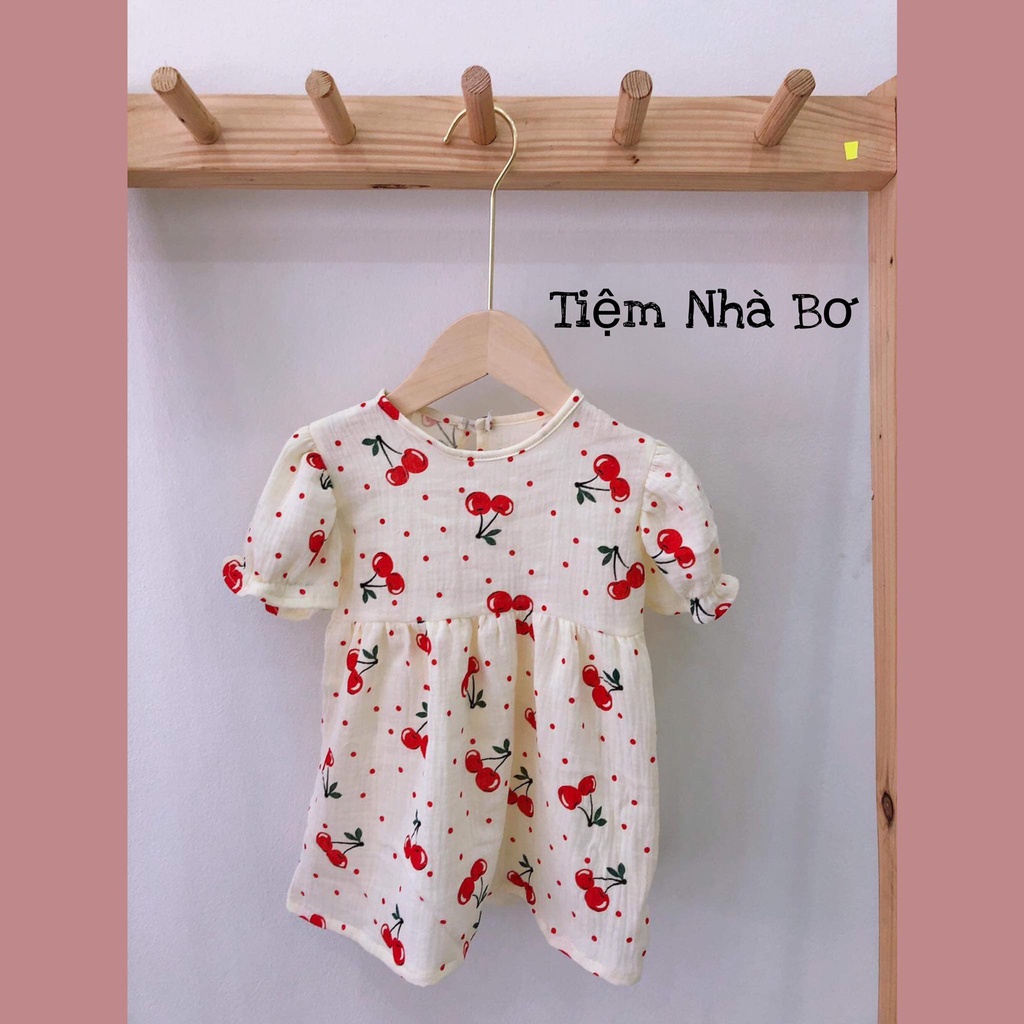 Váy bé gái 7kg đến 16kg họa tiết dáng baby doll, đầm bé gái mặc hè TNB