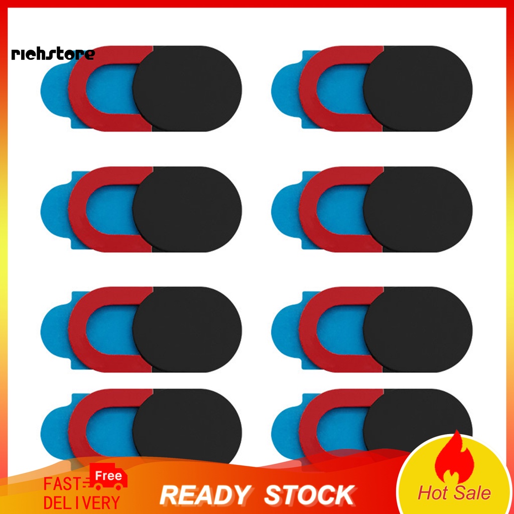 Set 8 Nắp Đậy Ống Kính Camera Riêng Tư Cho Điện Thoại / Máy Tính Ốp