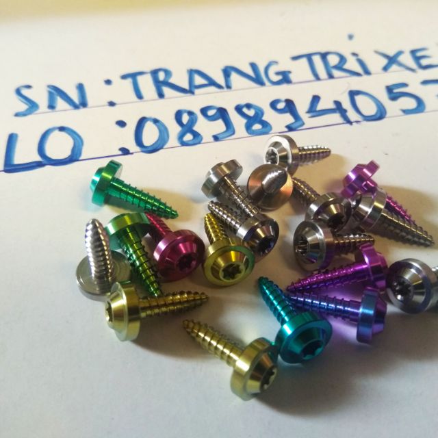 Ốc titanium Rg5 4li xoắn gắn dàn áo Vario ,ab, SH. Vison. click