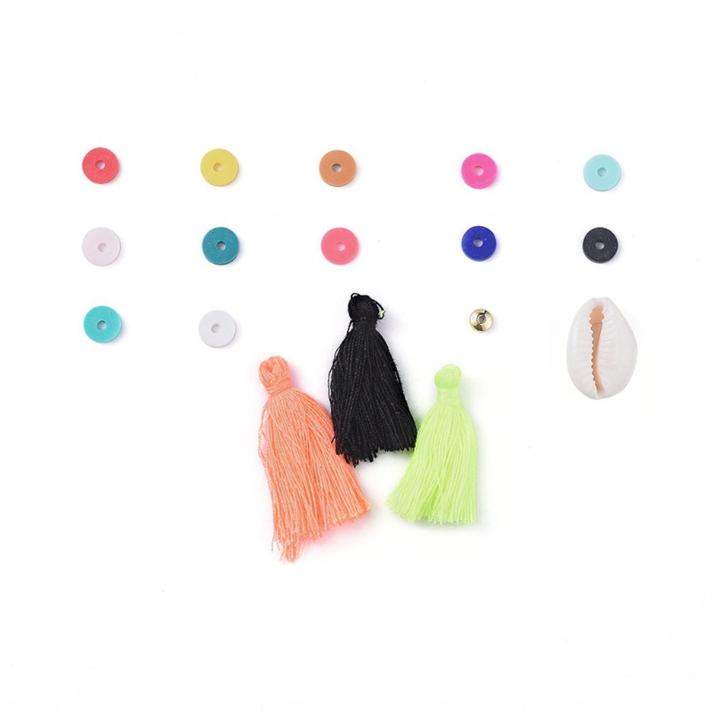 1 Hộp Hạt Đất Sét Polymer Nhiều Màu Sắc Để Làm Vòng Tay / Vòng cổ