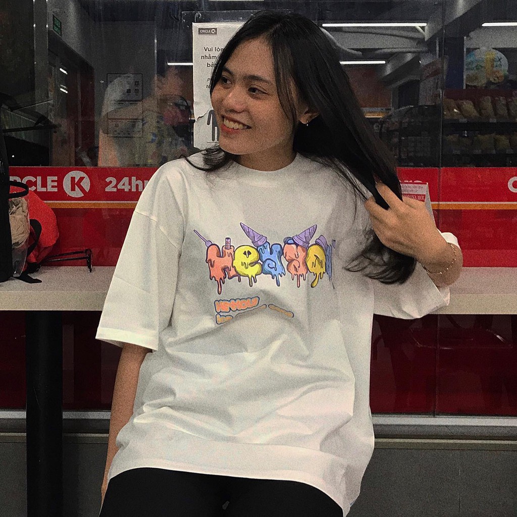 Áo thun tay lỡ Unisex aossi , áo phong form rộng heyyou 101