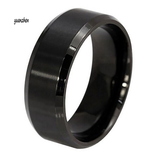 Nhẫn Thép Titan Mạ Vàng 18K Kích Thước 8mm Có Size US 5-14 Cho Nam Nữ