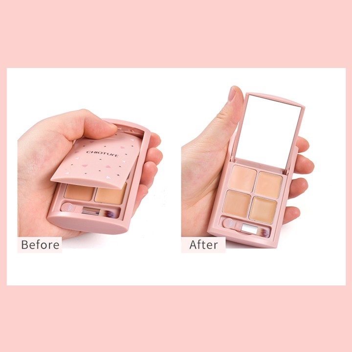 Kem che khuyết điểm Chioture Smooth &amp; Corrective Concealer độ che phủ cao chống thấm nước giữ màu lâu trôi 2.4g