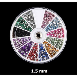 Đá đính móng đẹp 12 màu, size 1.5 mm