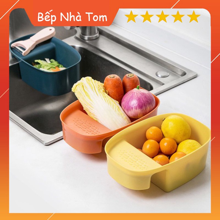 [HOT] Rổ Nhựa Gác Cạnh Bồn Tiện Lợi