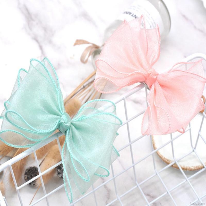 Kẹp Tóc Công Chúa Đính Nơ Bản To Xinh Xắn Cho Bé Gái