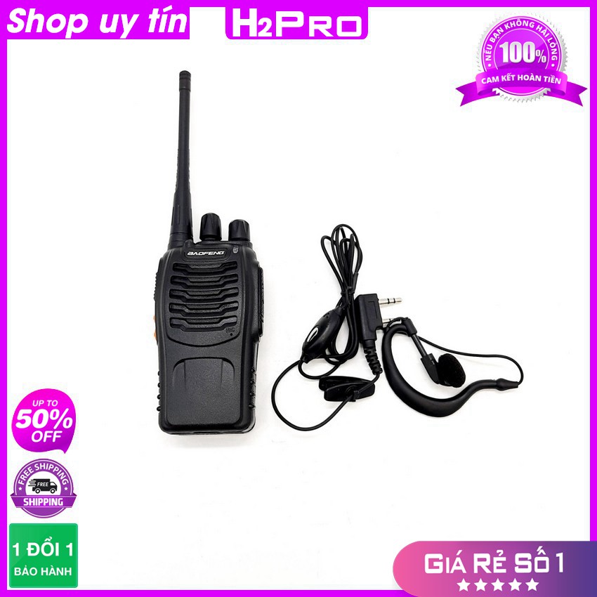 Bộ đàm kenwood BAOFENG TK F8 H2Pro chính hãng (1 bộ), bộ đàm baofeng giá rẻ, 12 kênh, bắt sóng xa 3km, tặng tai nghe 99K