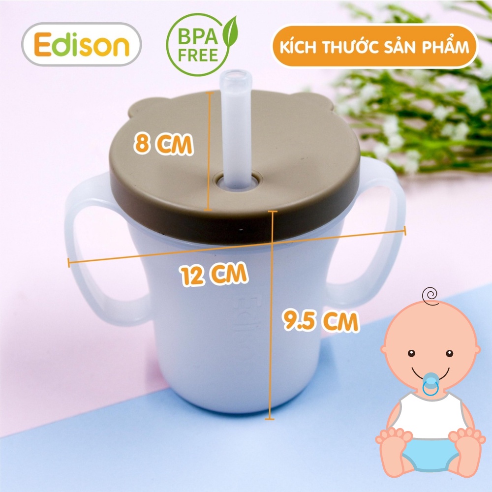 Ly Tập Uống 3 Giai Đoạn Hàn Quốc EDISON Tiện Lợi Dễ Dàng Vệ Sinh Dành Cho Bé Yêu Từ 5M+