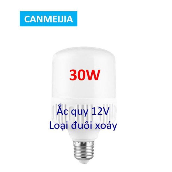 Bóng đèn led DC 12v và AC/DC 12~~85V Canmeijia 30w 40w 50w ắc quy loại đuôi xoáy siêu sáng, Chipled 5730 cao cấp