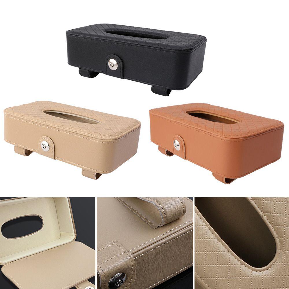 JONYE Túi Da PU Đựng Khăn Giấy Treo Tấm Chắn Nắng Xe Hơi