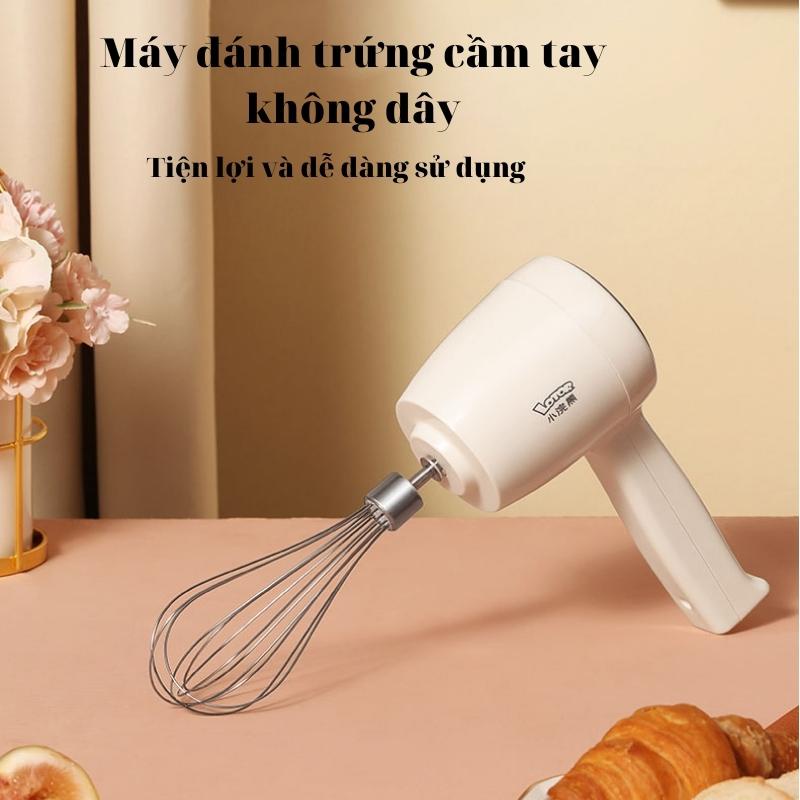 Máy đánh trứng cầm tay mini Chính hãng LOTOR HM 601 - Hai đầu đánh nhỏ gọn sạc pin USB - BH 12 tháng - Lotor L010