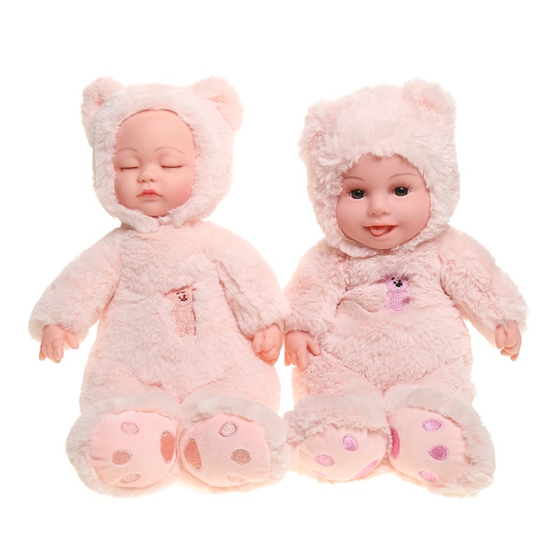 Búp Bê Nhồi Bông 13in Dùng Làm Đồ Chơi Tương Tác Với Khuôn Mặt / Mắt / Bàn Tay Đáng Yêu Cho Bé