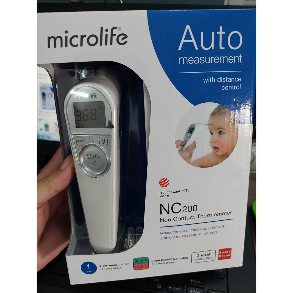Nhiệt kế hồng ngoại NC200 MICROLIFE hàng chính hãng 100%
