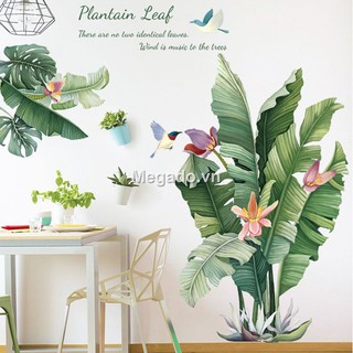 Decal dán tường cây chuối rừng A288