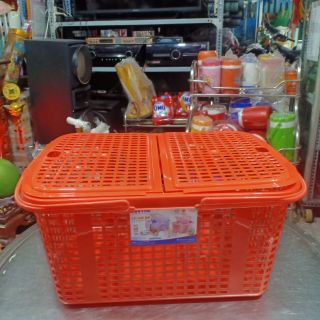 GIỎ NẮP SIÊU THỊ LOẠI LỚN, NHỰA DUY TÂN