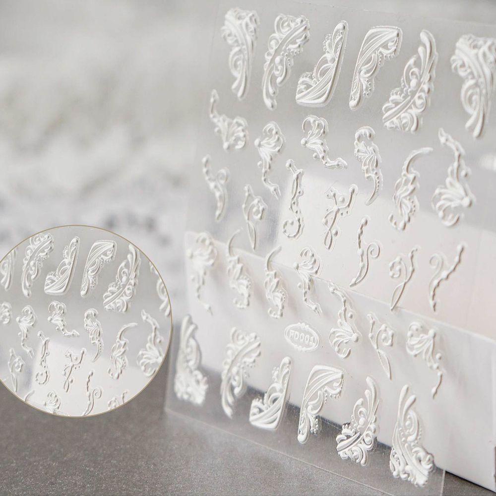 QQMALL Miếng Dán Trang Trí Móng Tay 5D Thời Trang Dành Cho Nữ