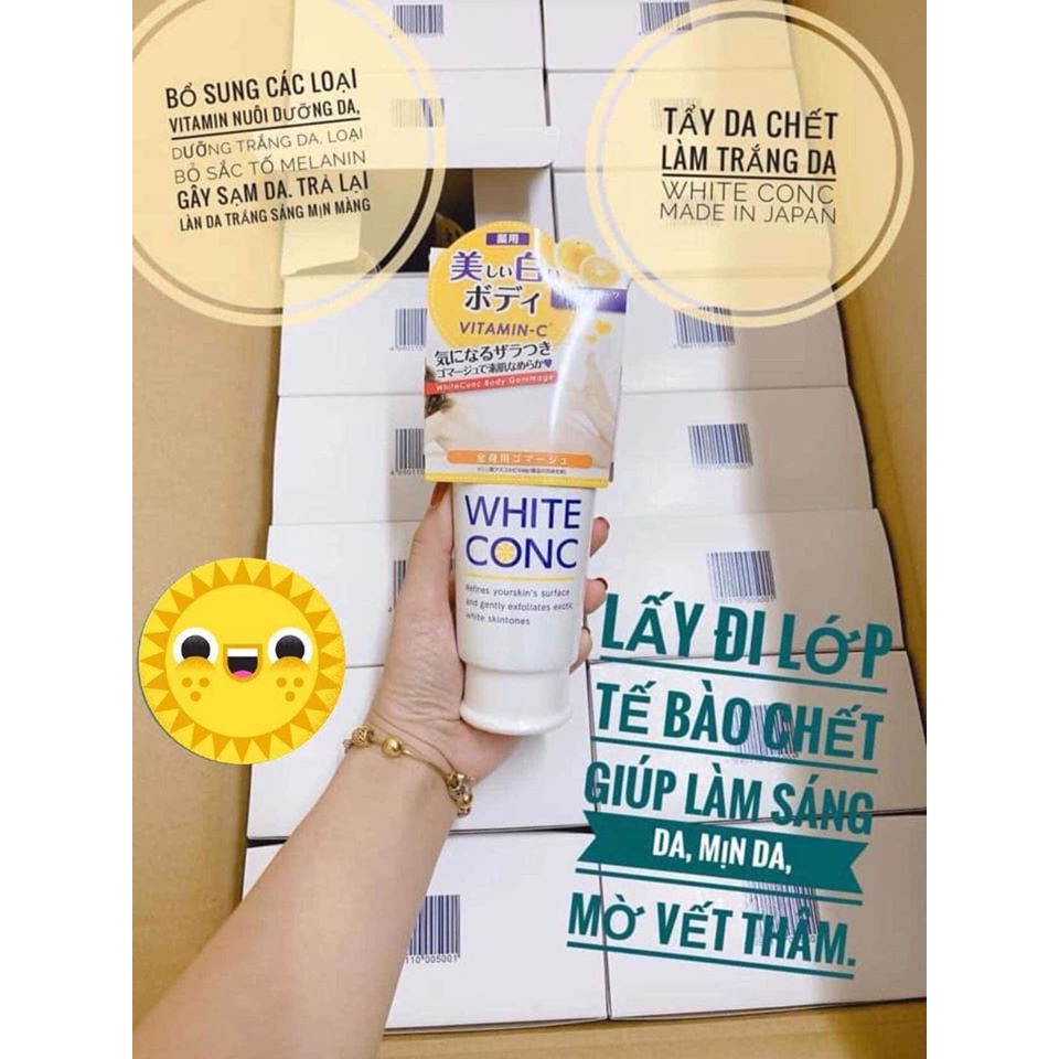 Tẩy Tế Bào Chết White Conc Trắng Da Toàn Thân Nhật Bản - Tuýp 180g | BigBuy360 - bigbuy360.vn