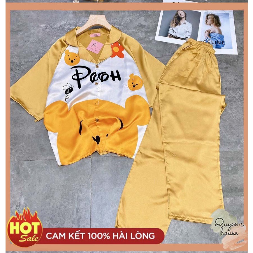 Bộ lụa pijama cánh dơi in 3D