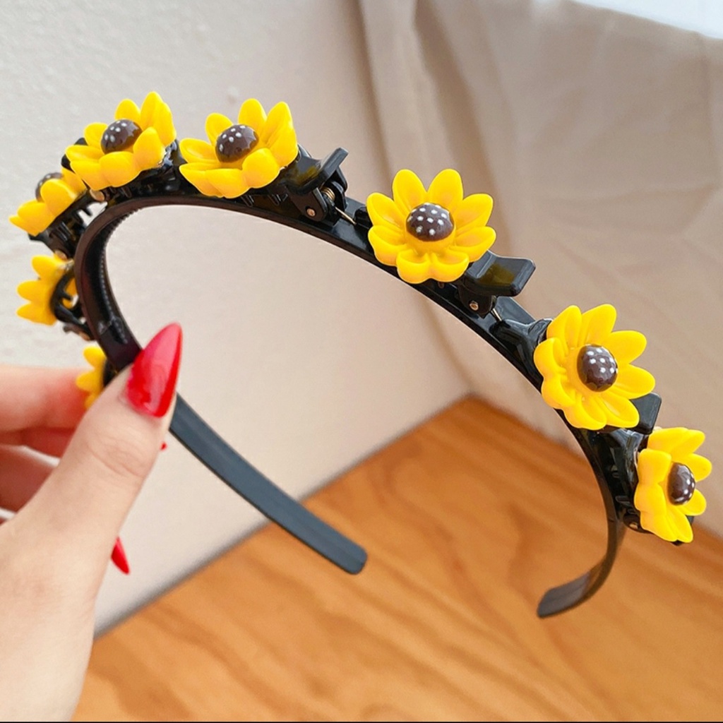 Kẹp Tóc Nhiều Lớp Chống Trượt Họa Tiết Hoa Cúc / Trái Cây Dễ Thương Cho Bé Gái