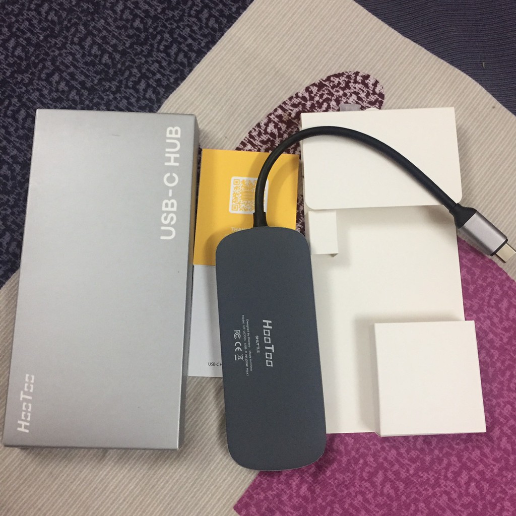 Cổng Chuyển HooToo 6 in 1 USB-C Hub cho Macbook, PC &amp; Devices (HT-UC001)