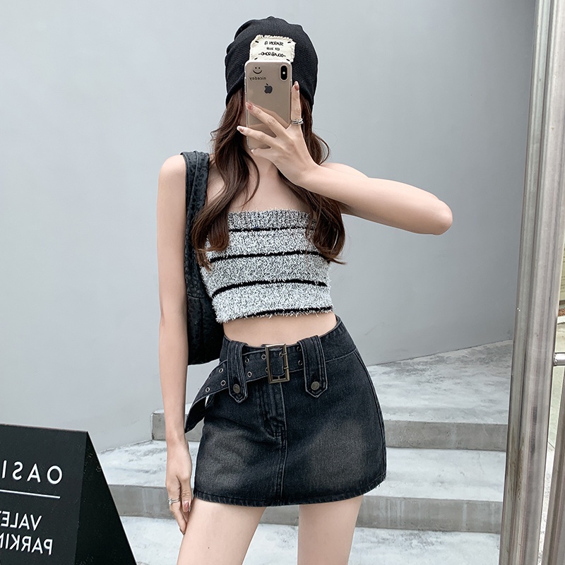 Chân váy jean Chữ a Lưng Cao Thời Trang Dành Cho Nữ