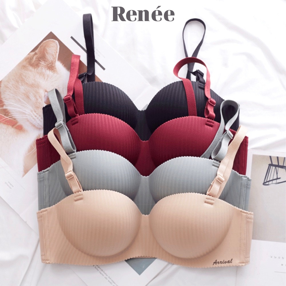 Áo Lót Nữ Đúc Su Không Gọng Quả Ngang Đệm Dày Siêu Nâng Chống Tụt RENEE Store AL29