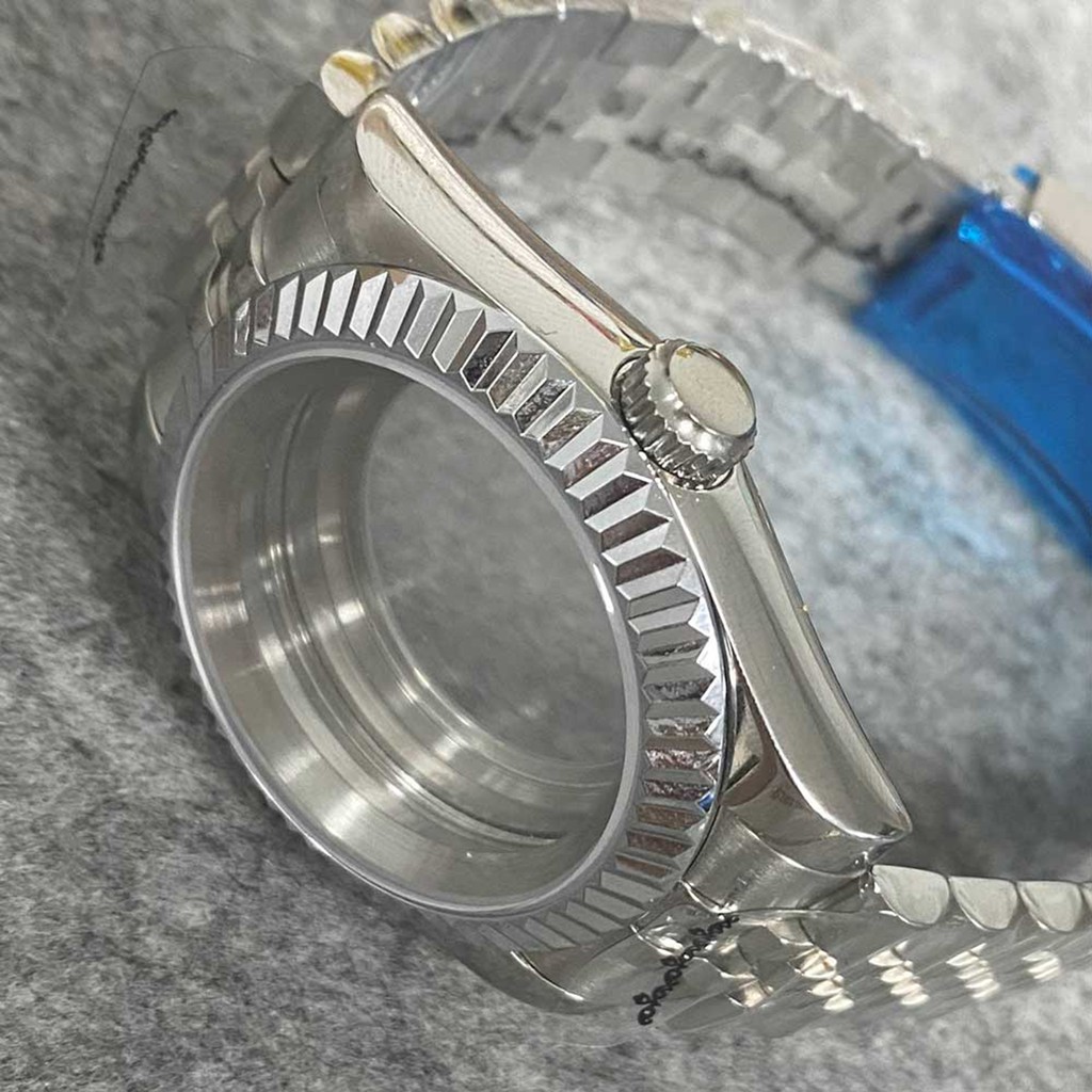Bộ vỏ trong suốt bằng thép không gỉ 39mm + dây đeo thay thế cho đồng hồ NH35/NH36