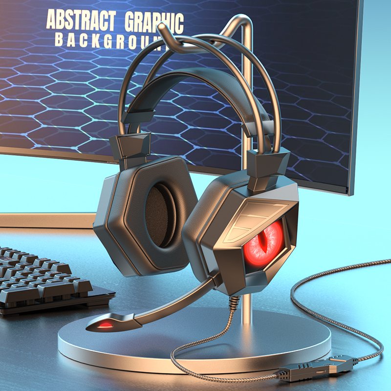 Tai nghe chụp tai máy tính GAMING SY-G15 có đèn LED màu, có mic đàm thoại, headphone chơi game trên điện thoại , laptop.
