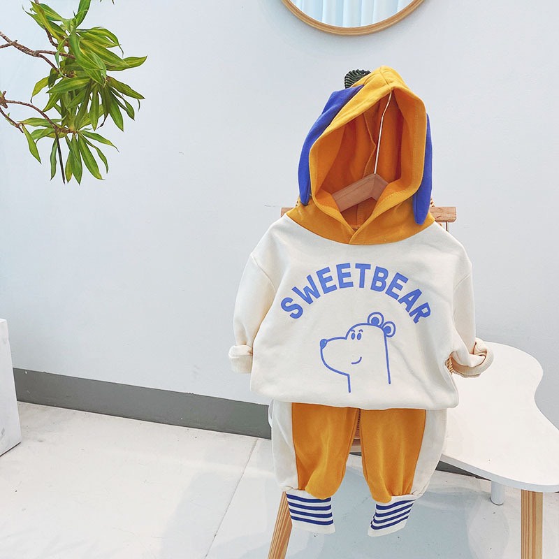 BỘ NỈ DÀI TAY SWEETBEAR CHO BÉ TRAI BÉ GÁI 8-18Kg