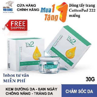 Kem dưỡng da ban ngày The2 - WHITENING CREAM DAY - ngừa mụn - làm trắng da - chống nắng 30g