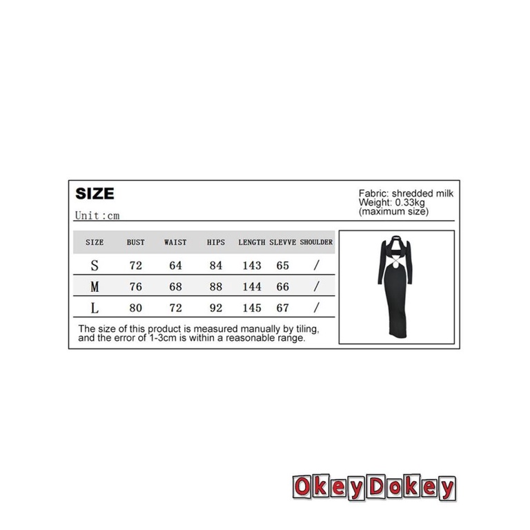 OKDK-Women Sexy Cut Out Dress Halter Neck Solid Color Hollow Pleated Slim Fit One Piece