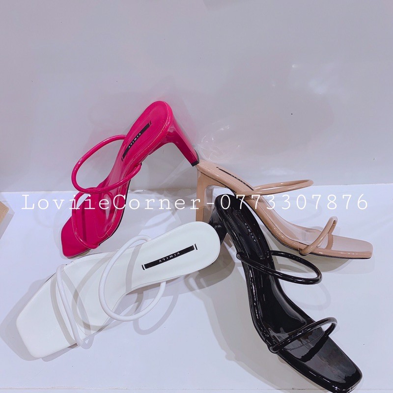 DÉP CAO GÓT LOVIIECORNER - GUỐC NỮ QUAI MẢNH 2 DÂY 9CM - GUỐC NỮ CAO GÓT 9 PHÂN QUAI MẢNH - GUỐC CAO GÓT D190907 D211104