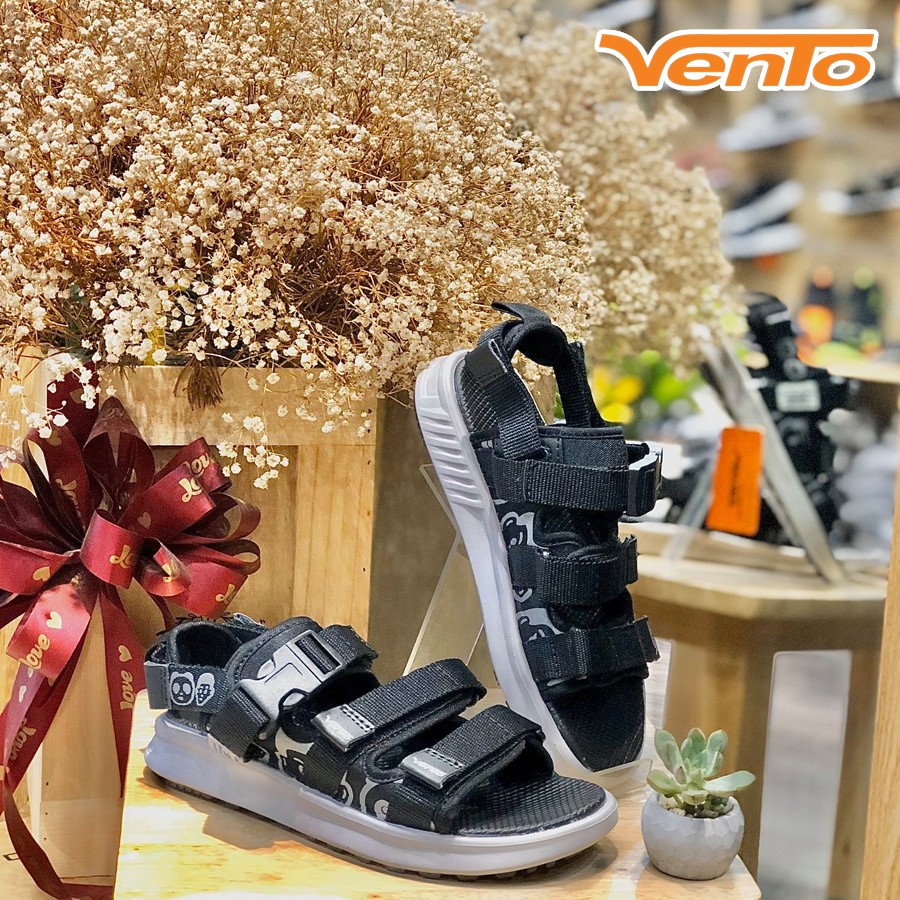 Giày Sandal Vento Nữ NB80 Màu Đen Họa Tiết Streetstyle