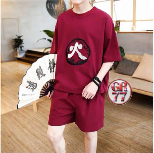 FREESHIP 50K - Đồ Bộ Đùi In Chữ Nho From Rộng Năm, Nữ Unisex | BigBuy360 - bigbuy360.vn