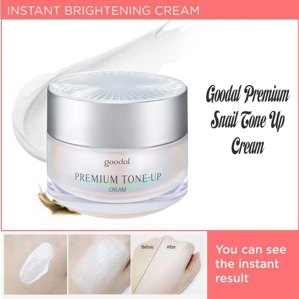 [CHÍNH HÃNG] Kem Dưỡng Trắng Da Cao Cấp Chiết Xuất Ốc Sên Goodal Premium Snail Tone Up Cream 30ml