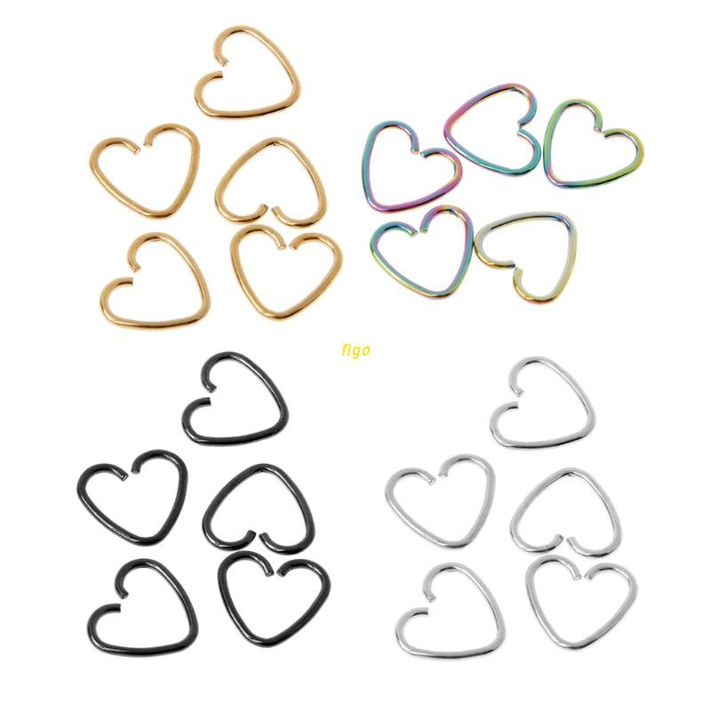 Khuyên xỏ sụn tai dạng xoắn hình trái tim thời trang cho nam và nữ