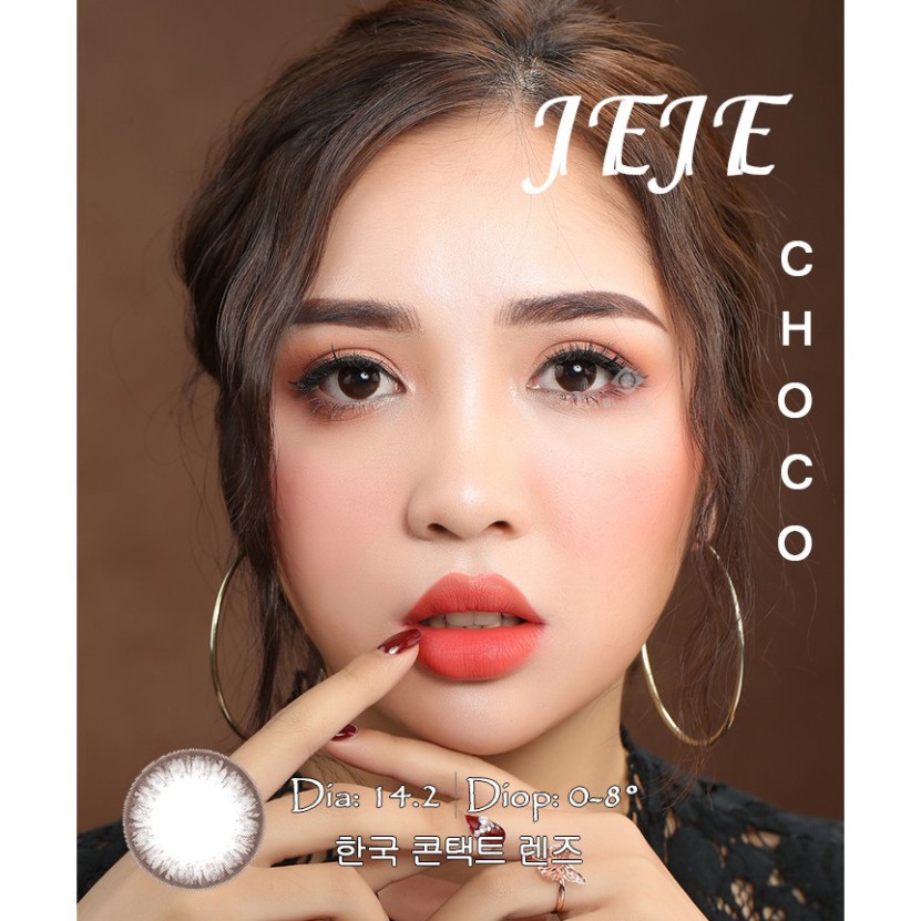 [CAM KẾT CHÍNH HÃNG] JEJE SILICONE - A201 - CHOCO (kính áp tròng Premium Silicone Hydrogel BLUE EYES)