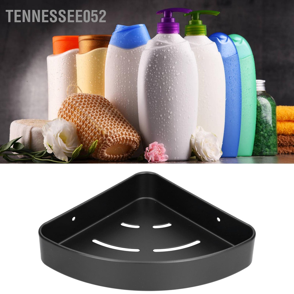 Tennessee052 Kệ vòi hoa sen Treo tường góc hình tam giác lưu trữ Giá đỡ cho Phòng tắm tại nhà màu đen