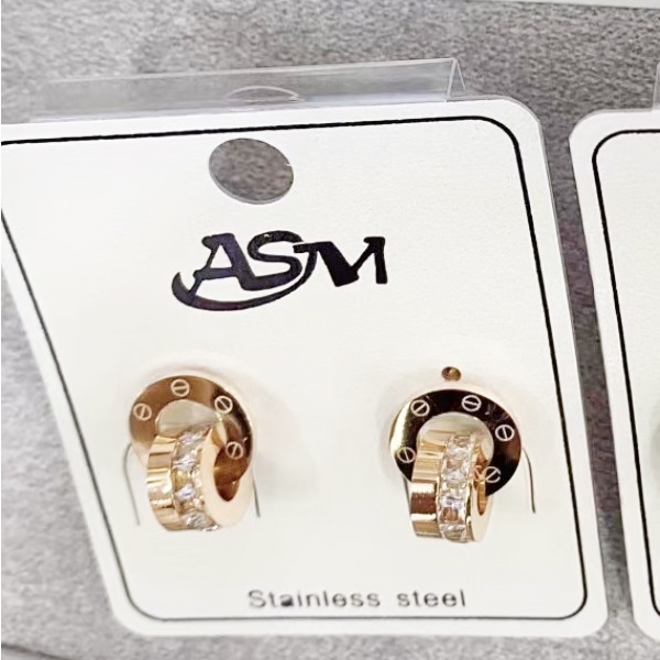 Bông Tai 2 Khoen Tròn Lồng Nhau Titan Ko Han Rỉ TT 3991