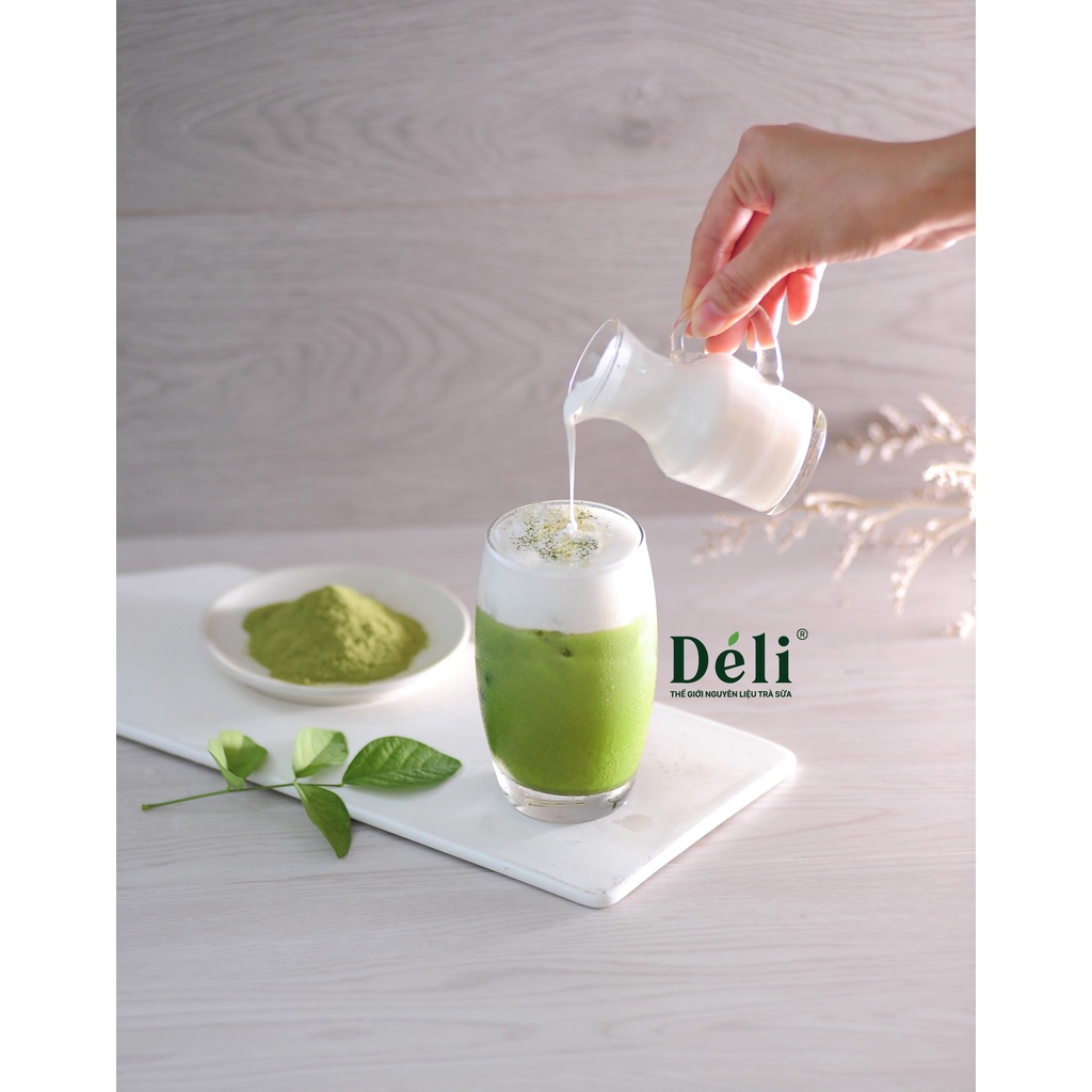 Bột Trà sữa Matcha 3in1 Déli [GIÁ SALE TỐT] túi:1kg_HSD:18 tháng.Pha trà sữa vị matcha nhật bản đơn giản -tiện lợi.