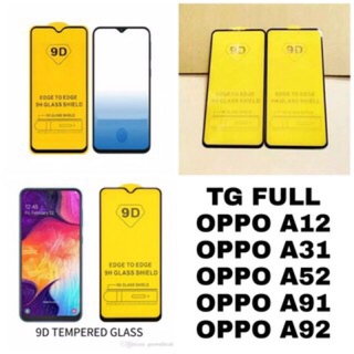 Oppo A12, A37, A39, A52, A53, A57, A59, A71, A83, A91, A92 kính cường lực full màn hình 9d tặng kèm giấu lau