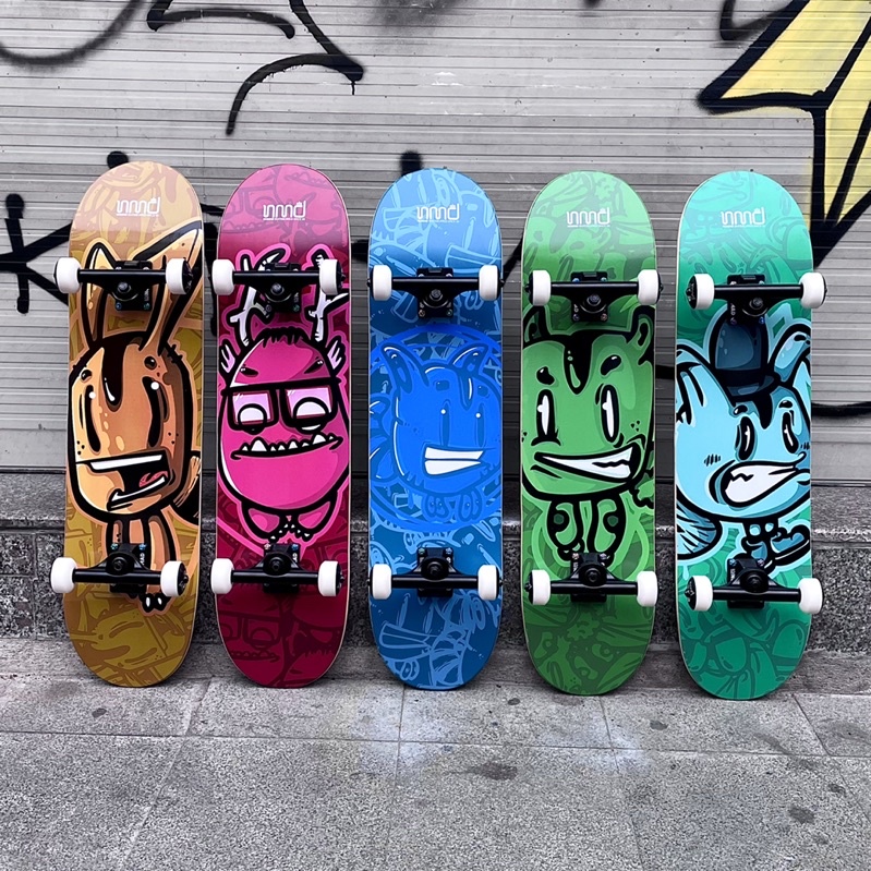 Ván Trượt Skateboard Nhập Khẩu Châu Âu - NOMAD FREAK YELLOW COMPLETES 8.0