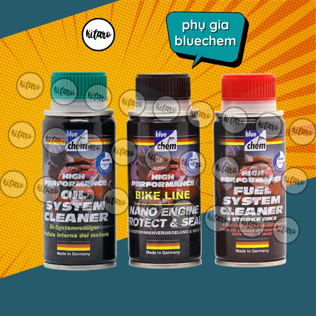 Phụ gia bluechem 🛵 súc động cơ + vệ sinh buồng đốt + nano động cơ