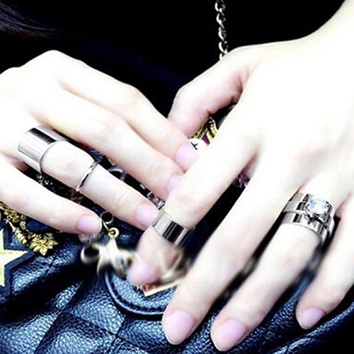 Set 4 nhẫn hợp kim kiểu dáng trẻ trung cá tính cho nữ