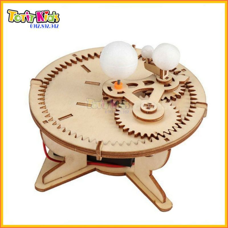 Mô hình chuyển động Trái đất, mặt trời, mặt trăng, đồ chơi khoa học trí tuệ DIY, STEM