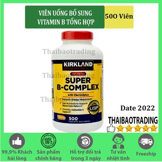 Vitamin B tổng hợp  Super B Complex 500 viên Kirland