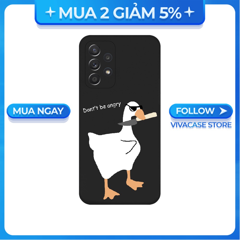 Ốp lưng Samsung A10/A10S/A51/A32/A12/....dẻo cạnh vuông bảo vệ camera hình Vịt cặp.