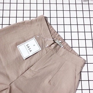 Quần culottes chất đũi cạp khuy